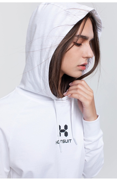 6913004-WHT Hotsuit джемпер с капюшоном укороченный ж белый 6913004-WHT купить в интернет-магазине спортивной одежды в Череповце