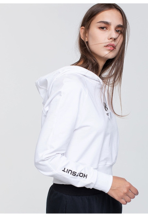 6913004-WHT Hotsuit джемпер с капюшоном укороченный ж белый 6913004-WHT купить в интернет-магазине спортивной одежды в Череповце